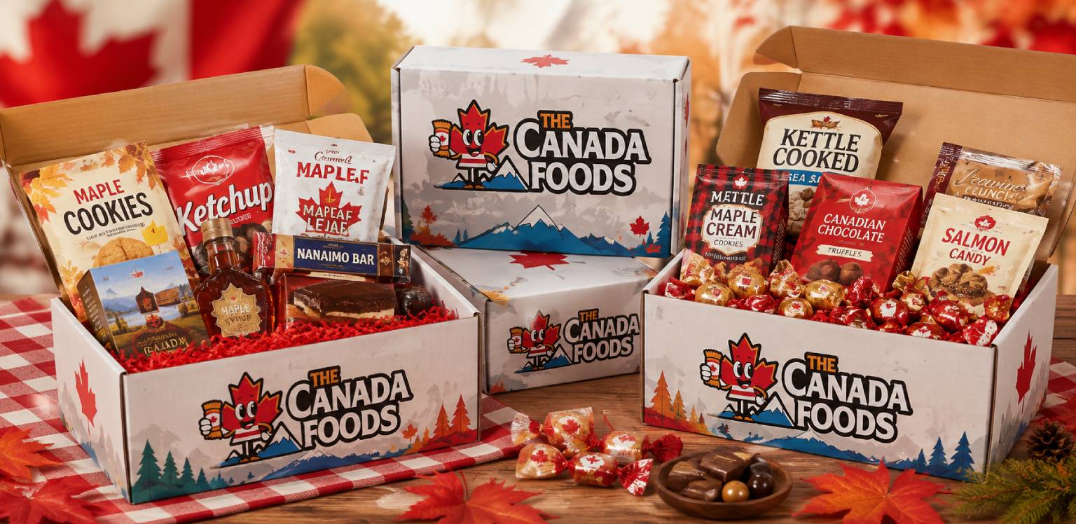 Assorted Canadian chocolate bars and candy prepared for retail distribution