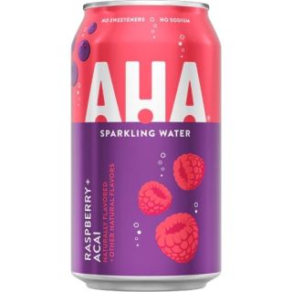 AHA Raspberry + Acai Sparkling Water 12-pack with 355 mL