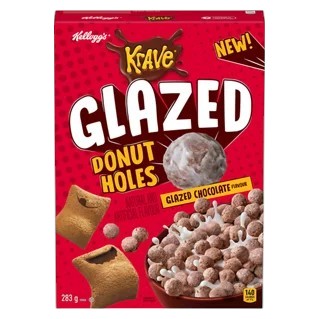 Krave Glazed Chocolate Donut Holes Cereal 283g