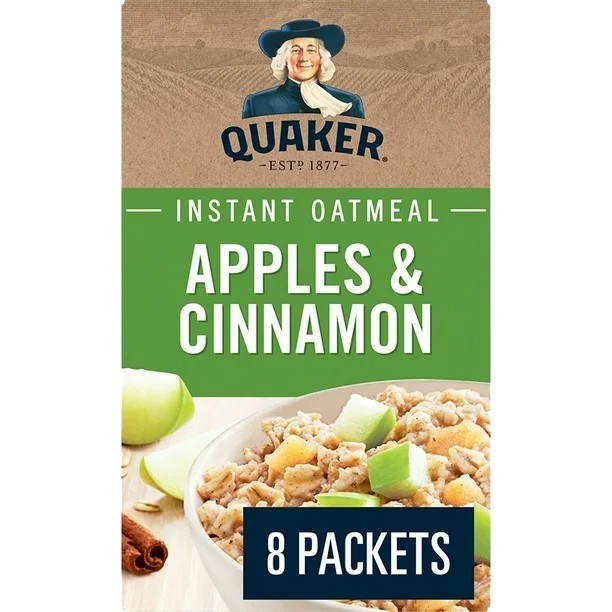 Quaker Apples & Cinnamon Instant Oatmeal - 264 gram