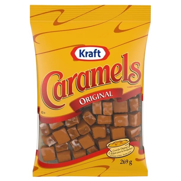 Kraft Original Caramels individually wrapped candy 269 g bag front packaging