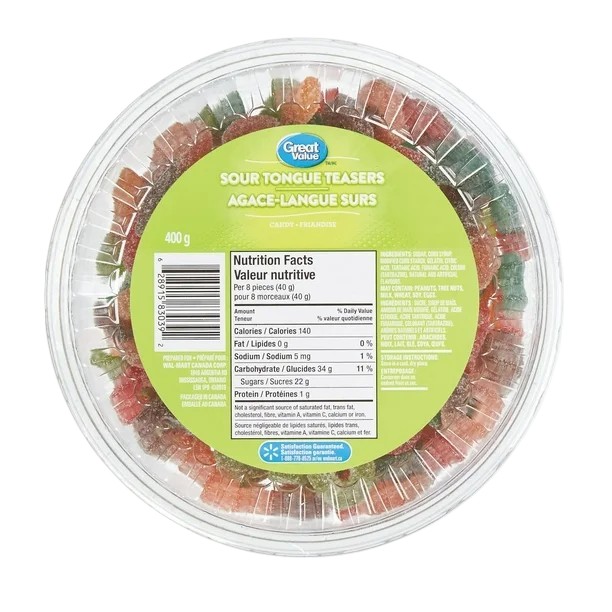 Great Value Sour Tongue Teasers 400 gram