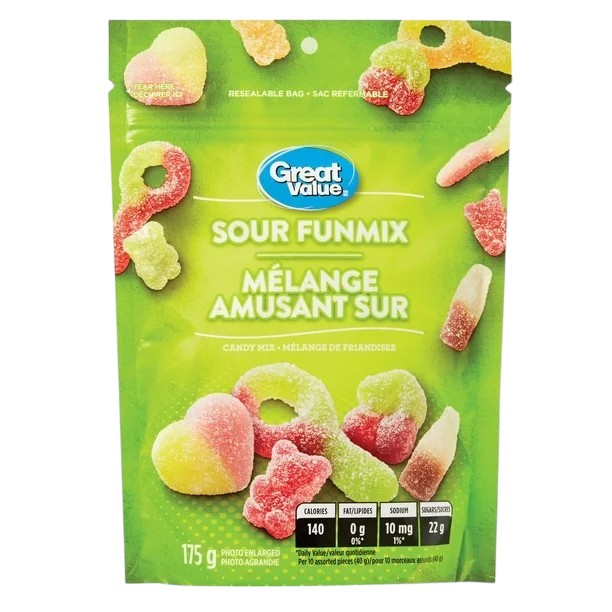 Great Value Sour Funmix Candy 175 gram