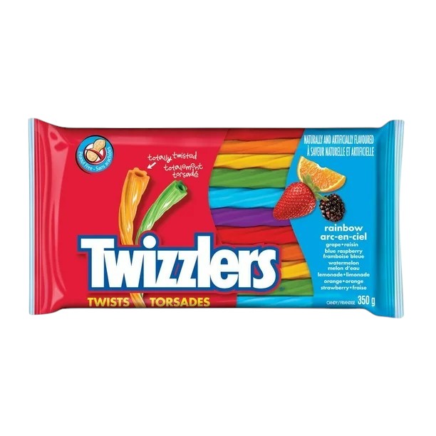 Twizzlers Twists Rainbow Licorice - 350 gram