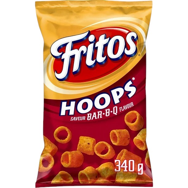 Fritos Hoops Bar-B-Q Corn Chips 340 gram