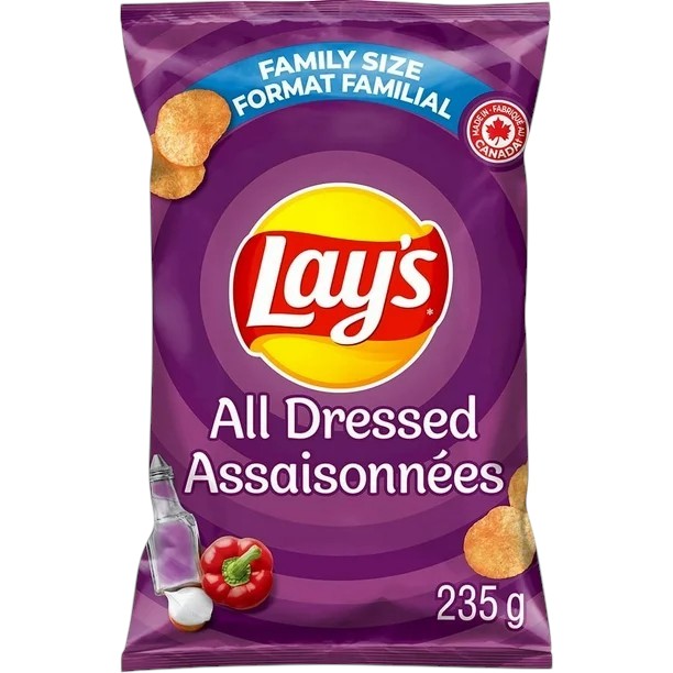 Lay's All Dressed Potato Chips 235 gram