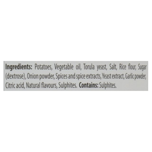 Ingredient list for Old Dutch Roastin' Chicken Potato Chips including potatoes, vegetable oil, spices, and natural flavors