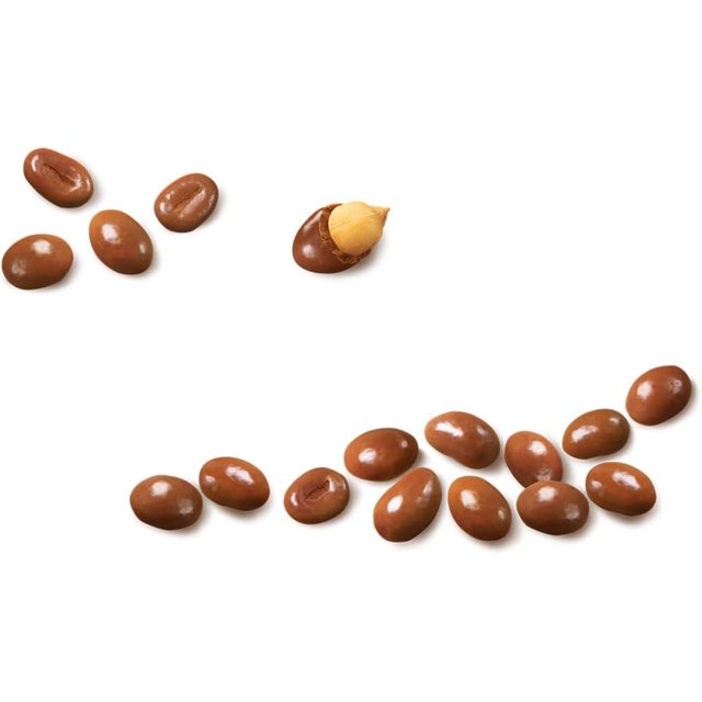 Chocolate-coated Glosette peanuts displayed against a white background