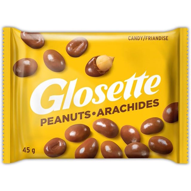 Glosette Peanuts 45g individual candy package with chocolate-coated peanuts