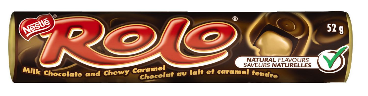 ROLO Chocolate Caramel Candy 1.7 oz roll with milk chocolate and chewy caramel