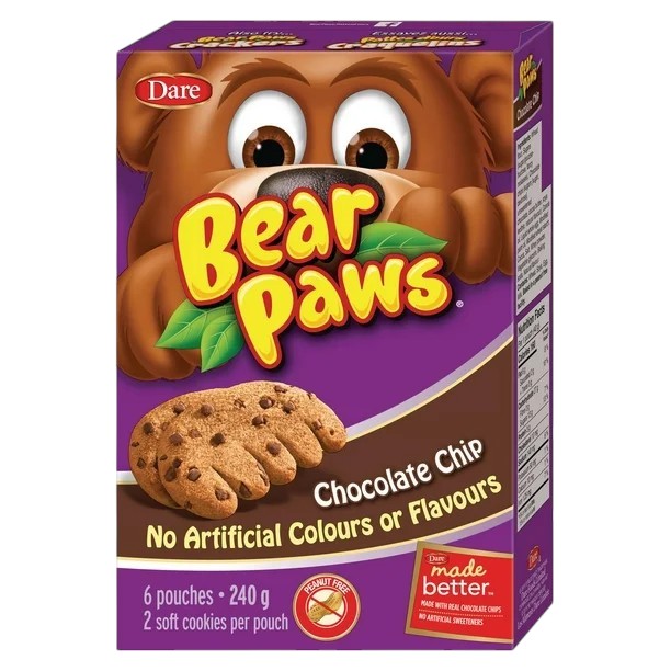 Bear Paws Chocolate Chip Cookies 240 gram