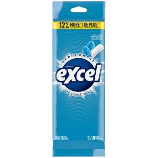 Excel Peppermint Sugar Free Chewing Gum 54/pcs