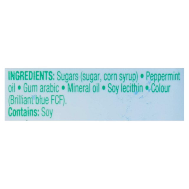 Kerr's Scotch Mints English ingredient label with peppermint oil and soy information