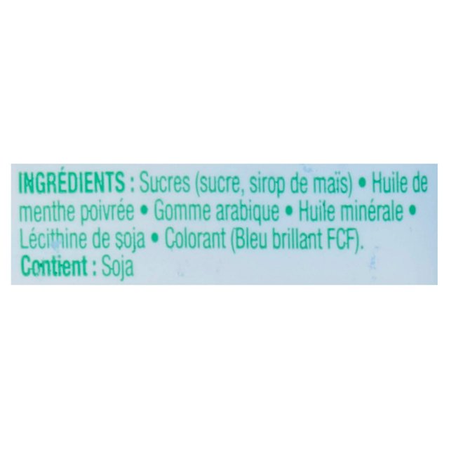 Kerr's Scotch Mints French ingredient label showing peppermint oil and soy information