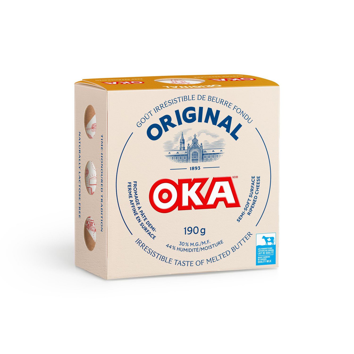 OKA Original semi-soft surface ripened cheese 190g retail package