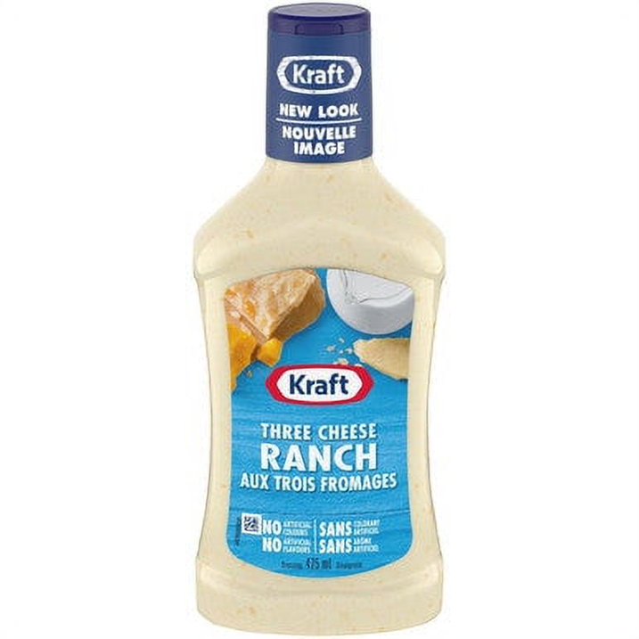 Kraft Three Cheese Ranch Salad Dressing 16 fl. oz. bottle front view