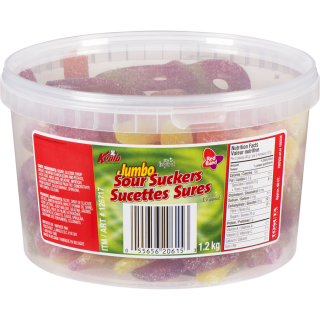 Jumbo Sour Suckers Tub - 60ct - 1225gram