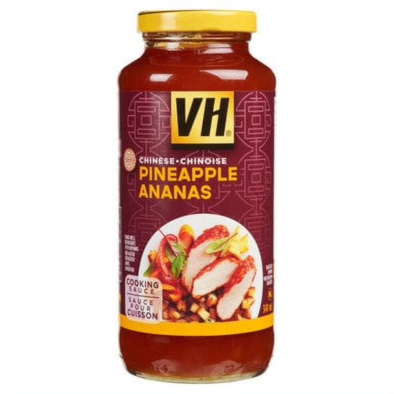 VH Pineapple Cooking Sauce 341ml jar front view pack of 12 imported from Canada