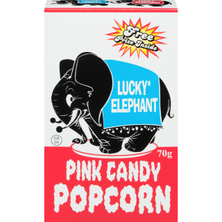 Lucky Elephant Pink Candy Popcorn 70g front package