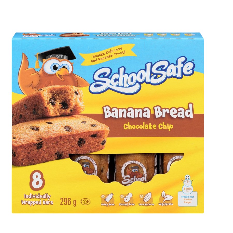 School Safe Banana Bread Chocolate Chip Bars 296 gram