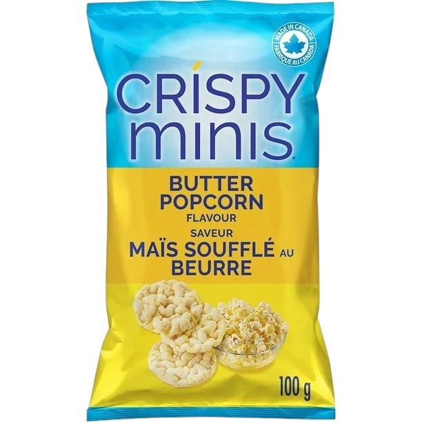 Quaker Crispy Minis Butter Popcorn Rice Chips - 100 gram