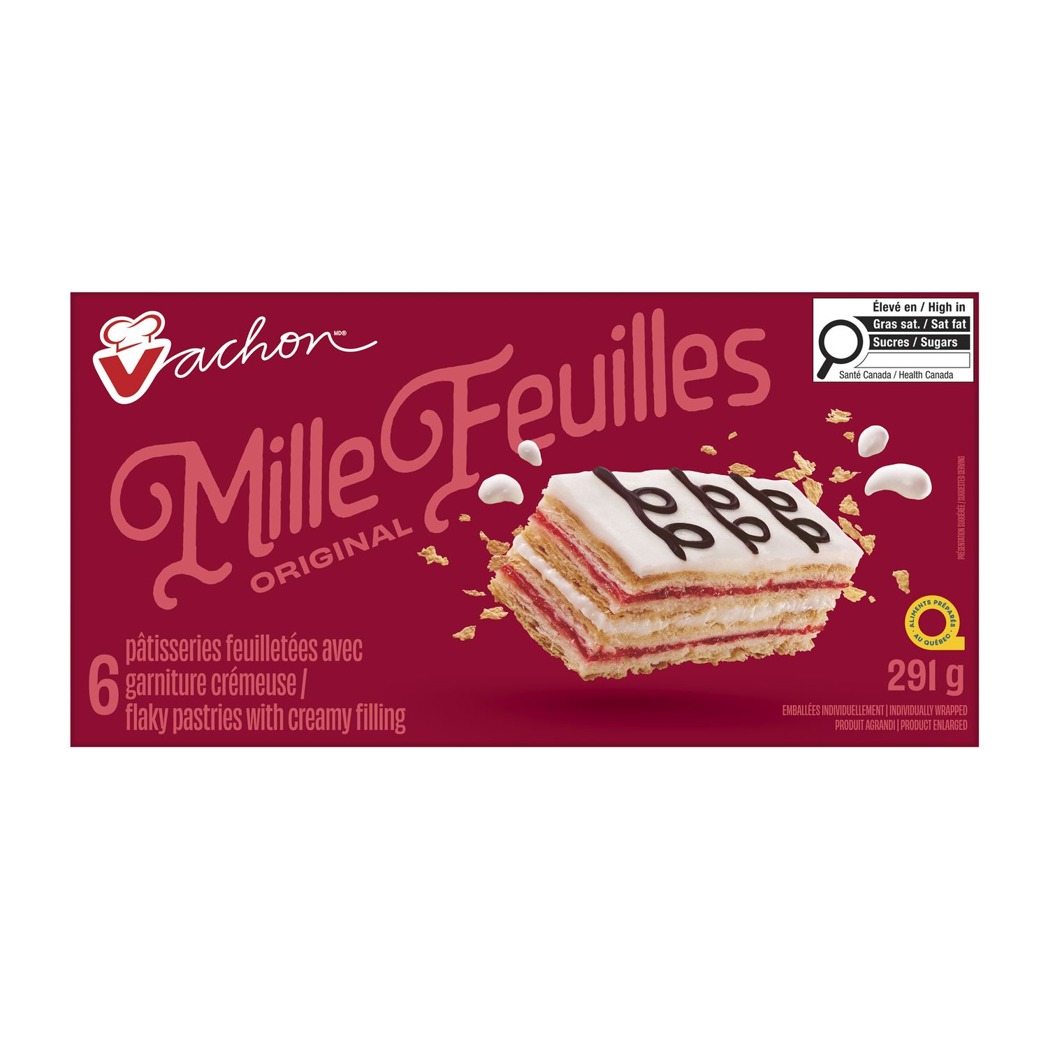 Vachon Mille Feuilles Original Flaky Pastries 6 count 291 g package front