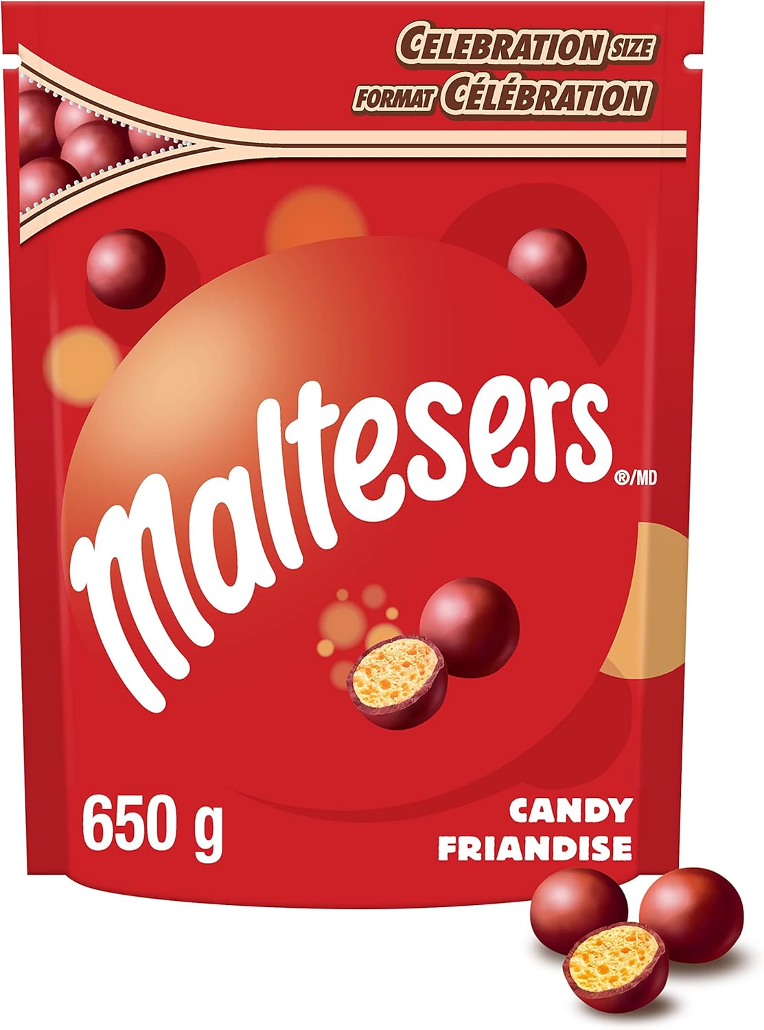 MALTESERS, Milk Chocolate Candy Bites, Sharing Bag, 650g