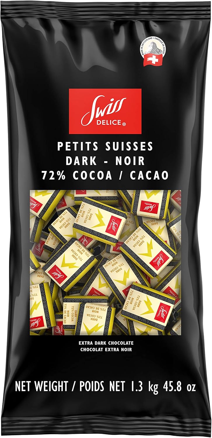 Swiss Delice Petits Suisses Dark 72% Chocolate, 1.5 kg