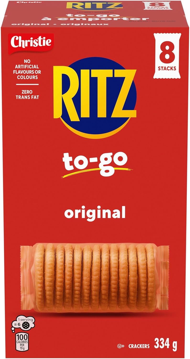 Ritz To-Go Original Crackers 334 g box with 8 individually wrapped cracker stacks
