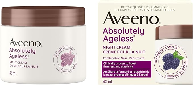 Aveeno Absolutely Ageless Night Cream 48 mL jar and package
