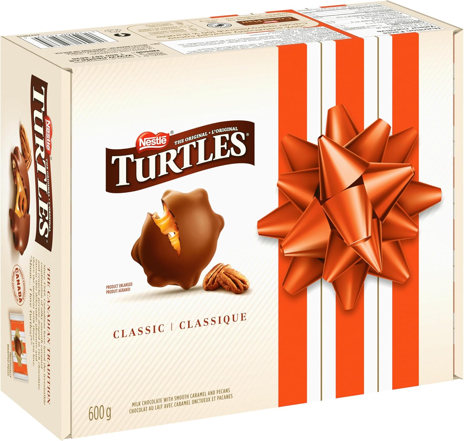 NESTLÉ TURTLES 600 g chocolate gift box shown from an angled front view