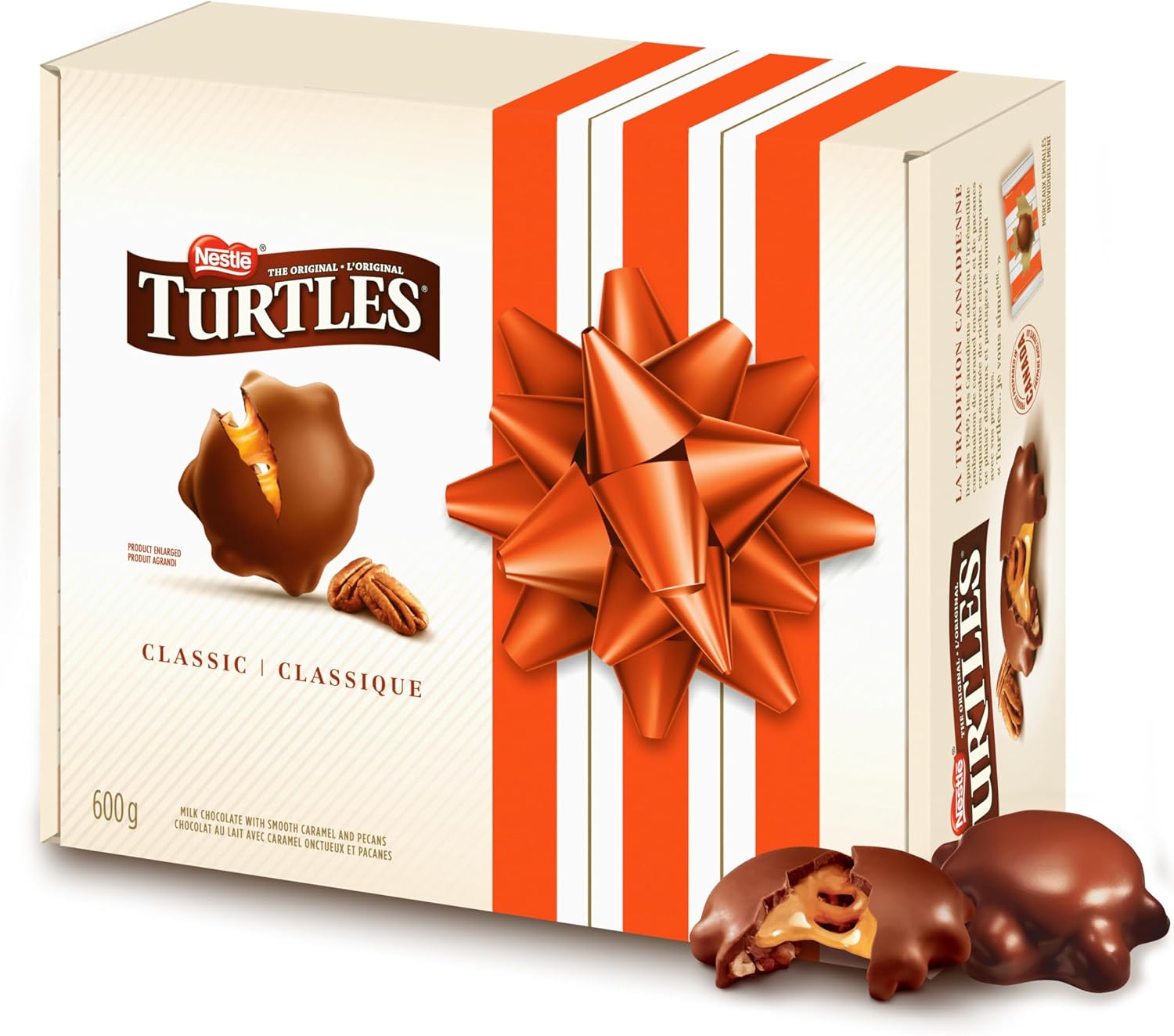 NESTLÉ TURTLES 600 g gift box with chocolate pieces and large decorative bow