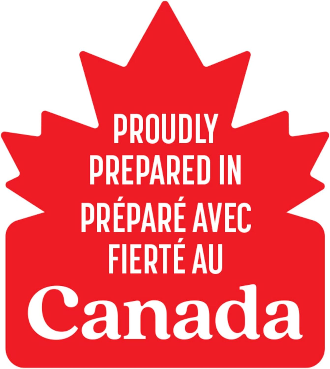 NESTLÉ TURTLES proudly prepared in Canada maple leaf packaging badge