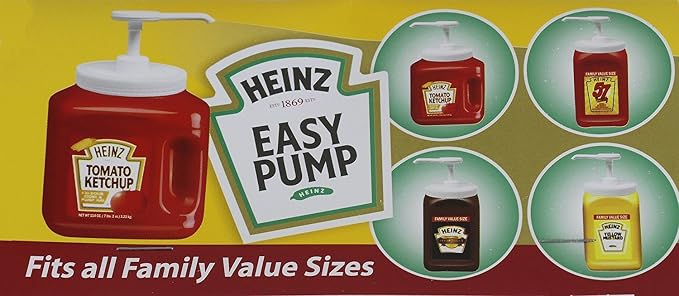 Heinz Easy Pump compatibility packaging for ketchup, mustard and sauces