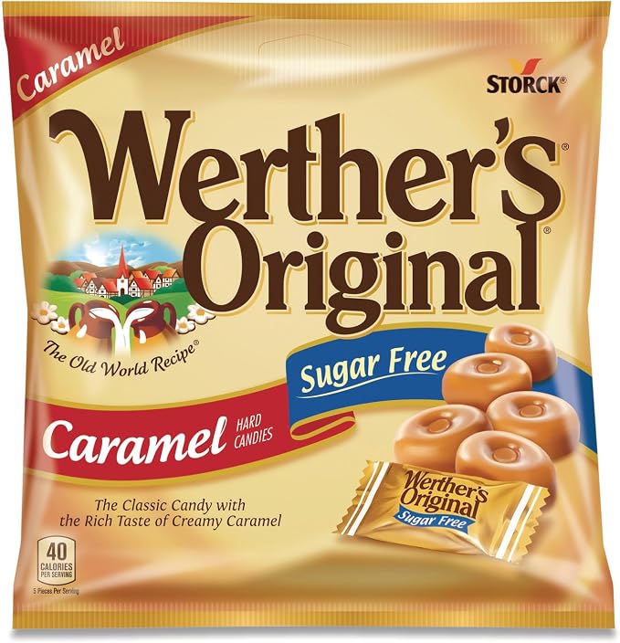 Werther’s Original Sugar-Free Hard Caramel Candy 2.75 oz Bag