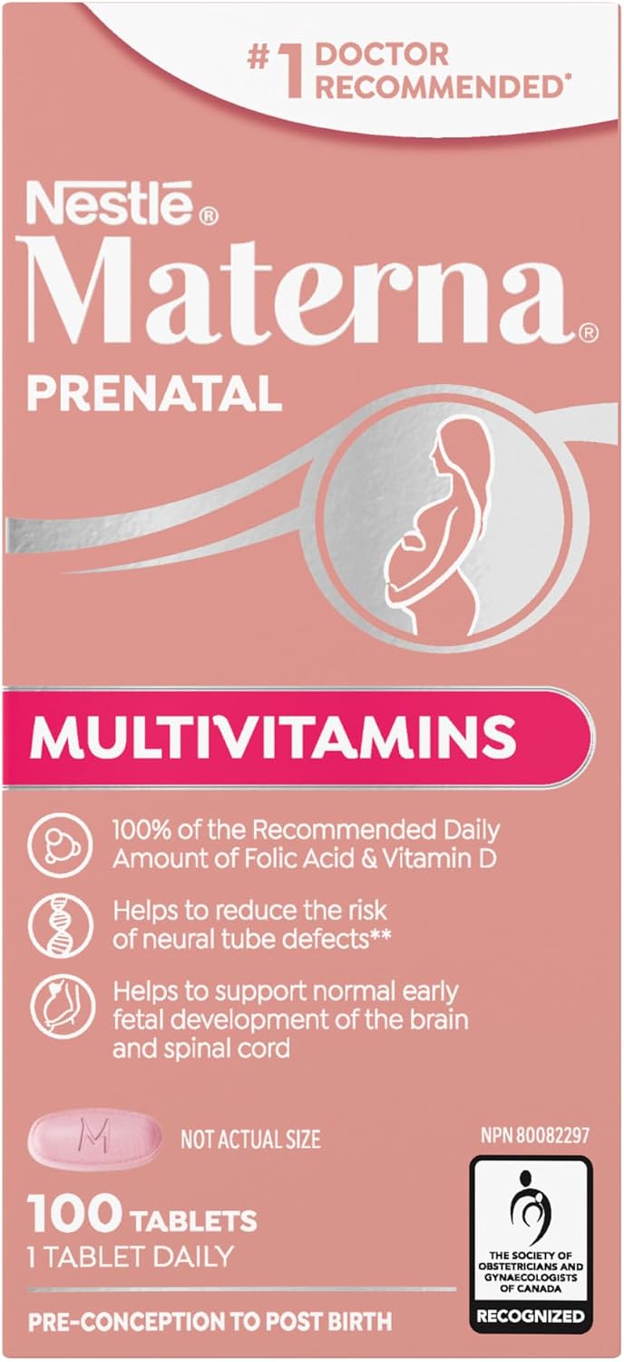 Materna Nestlé Prenatal Multivitamins 100 tablets front package